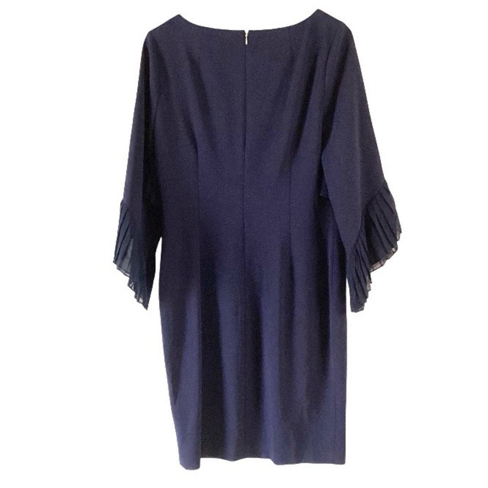 DKNY Pleated Bell Sleeve Sheath Dress 10 NWT - Picture 6 of 11